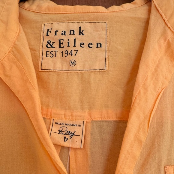 NWT FRANK & EILEEN rory woven long dress in honeysuckle organic voile - Picture 4 of 5